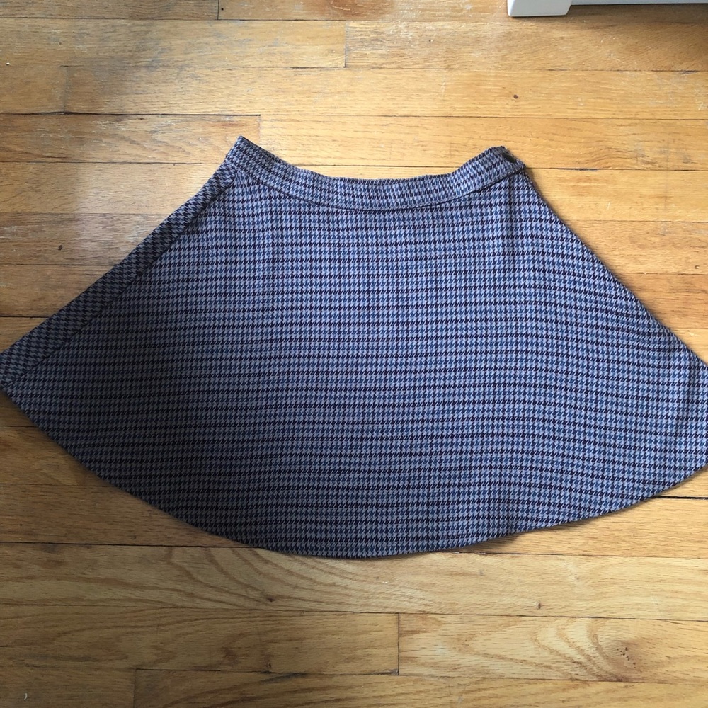 Brown Houndstooth American Apparel Skirt